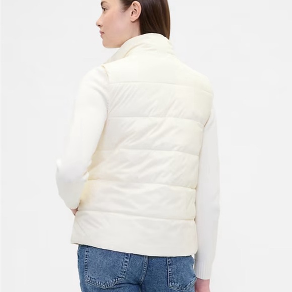 Gap ColdControl puffer vest ivory white crème warm winter vest - Picture 8 of 13